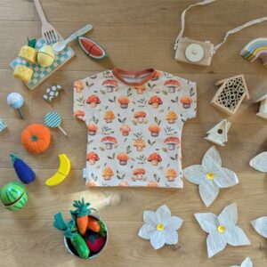 tee shirt manches courtes pour enfant en coton biologique. Création française