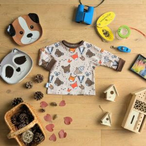 Tee-shirt enfant en coton bio cousu en France.