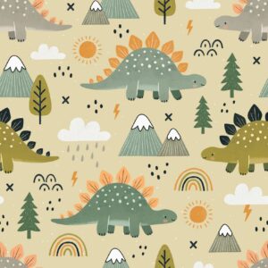 motif dinosaure pour vêtement évolutif enfant