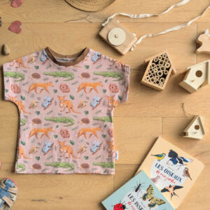 tee shirt évolutif à manches courtes en coton bio