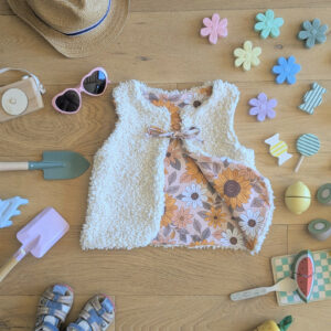 gilet de berger reversible en coton bio. cousu en France