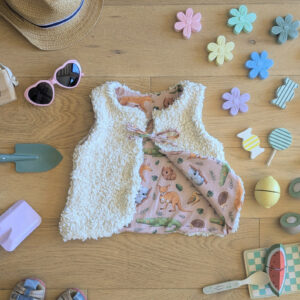 gilet de berger réversible en coton bio pour enfants