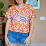 t-shirt confortable et coloré pour femme