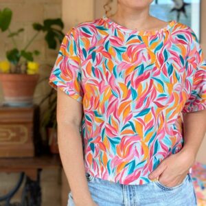 t-shirt femme coloré coupe oversize. coton bio