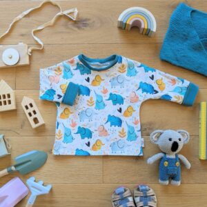 tee-shirt manches longues évolutif pour enfant. Tissu en coton bio.