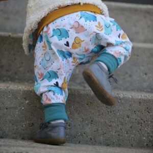 Sarouel évolutif pour enfants en coton bio cousu en france