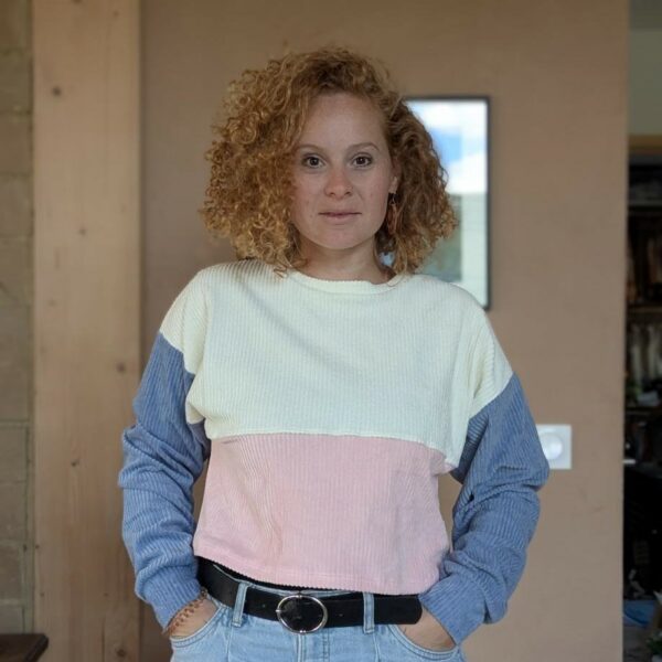pull en velours tri colore
