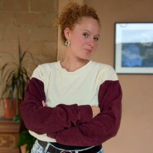 pull en velour cotelé bio
