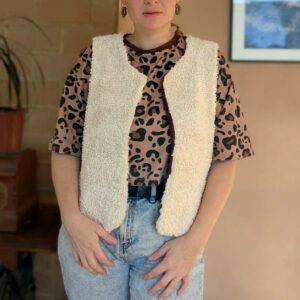 gilet de berger reversible pour femme en coton bio