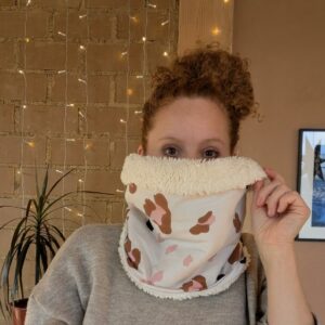 Snood léopard blanc