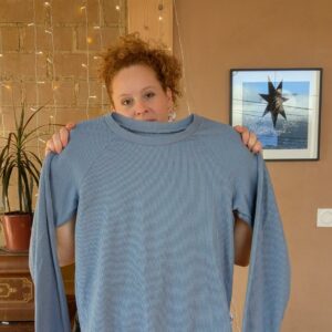 Sweat homme Bleu texturé S et L