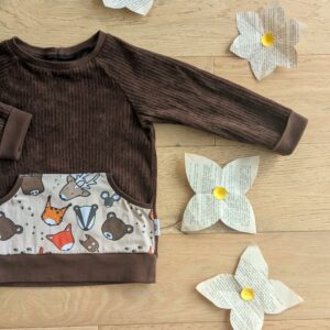 sweat en velours de coton bio pour enfants