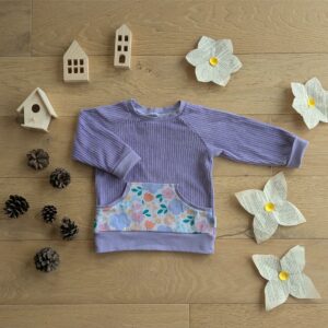 sweat en coton bio pour enfant. vêtement évolutif