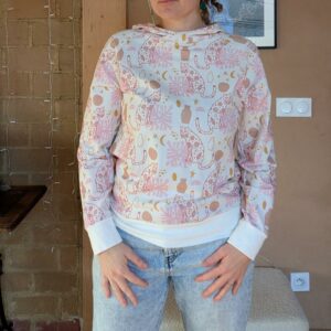 sweat à capuche en coton biologique cousu en France