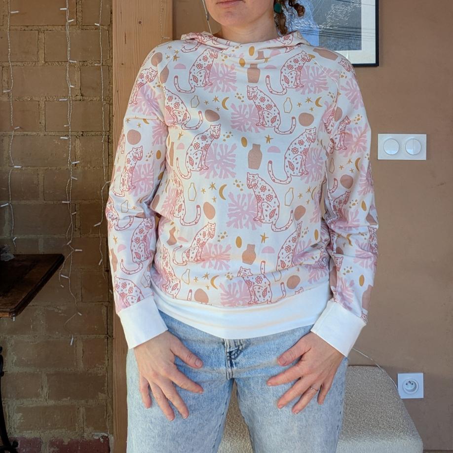 sweat à capuche en coton biologique cousu en France