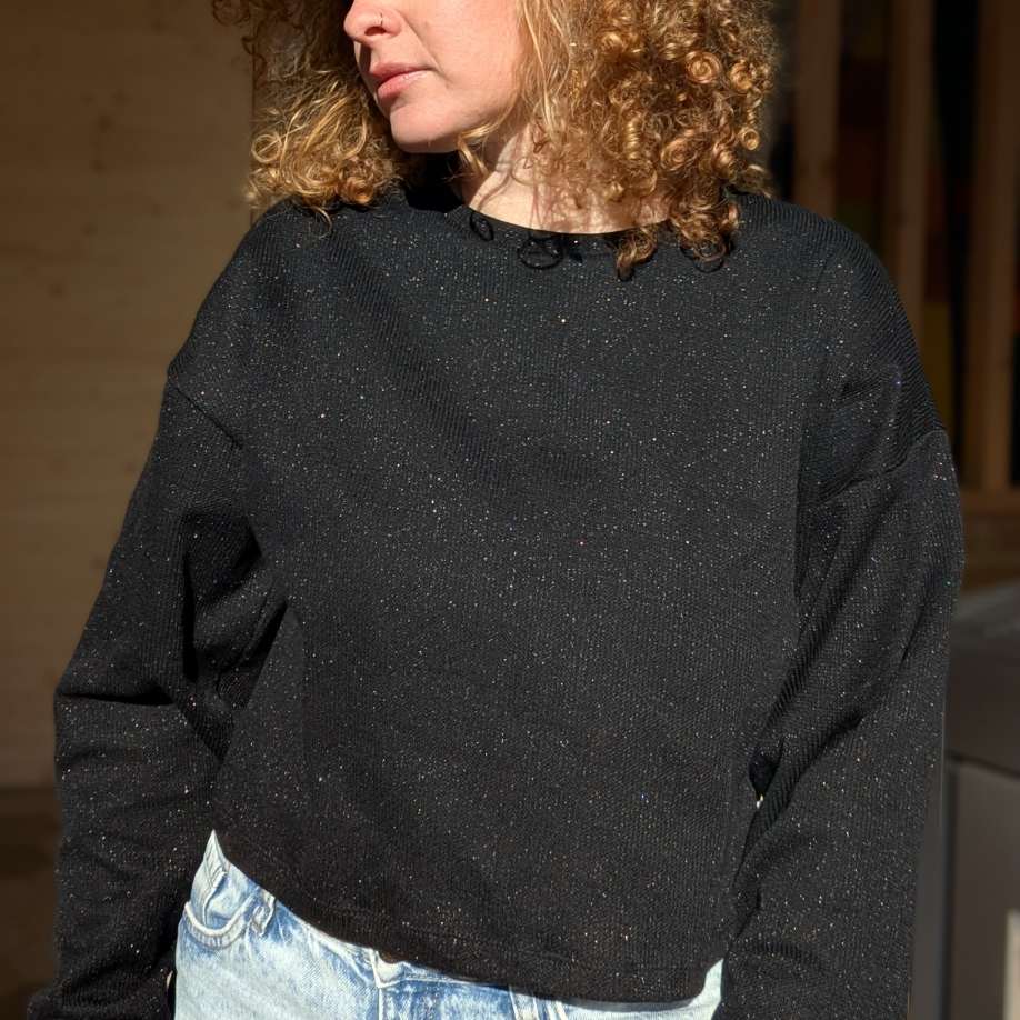 Sweat pailleté Noir – Image 2