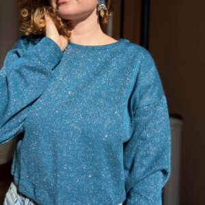 Sweat pailleté Bleu nuit