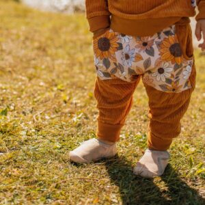 Sarouel évolutif enfant en velours de coton bio