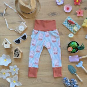 Pantalon évolutif en coton biologique. Idéal pour les enfants.