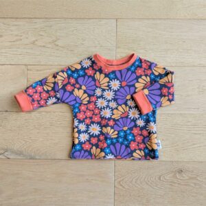 T-shirt manches longues fleurs rétro 6mois/ 1 an / 2 ans